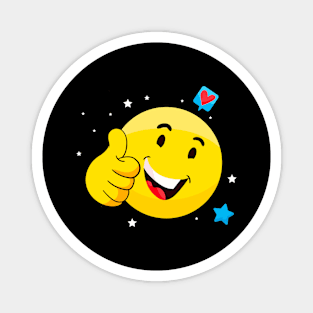 Emote Smile Thumbs Up Emoticon Funny Face Magnet
